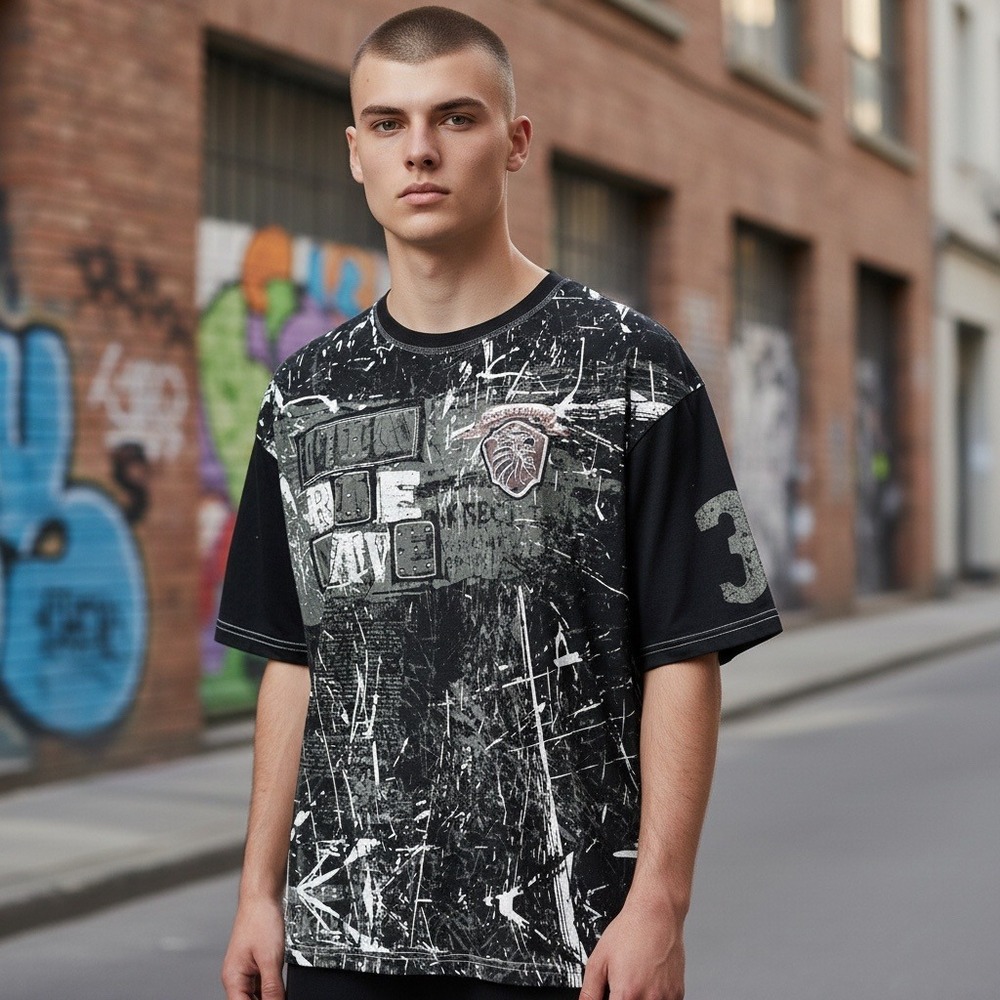 Vintage Brass‎ 3XL Black Graphic Tee Shirt Premium Denim Co 31 Print